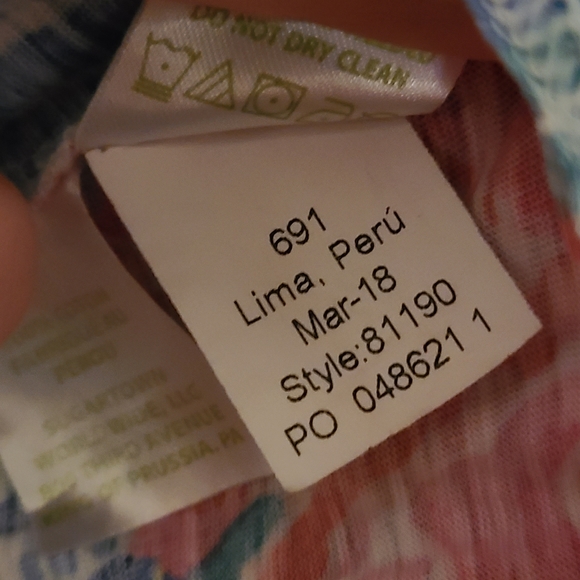 XL Lilly Pulitzer Gigi V-Neck Tank Top GUC - Picture 4 of 6